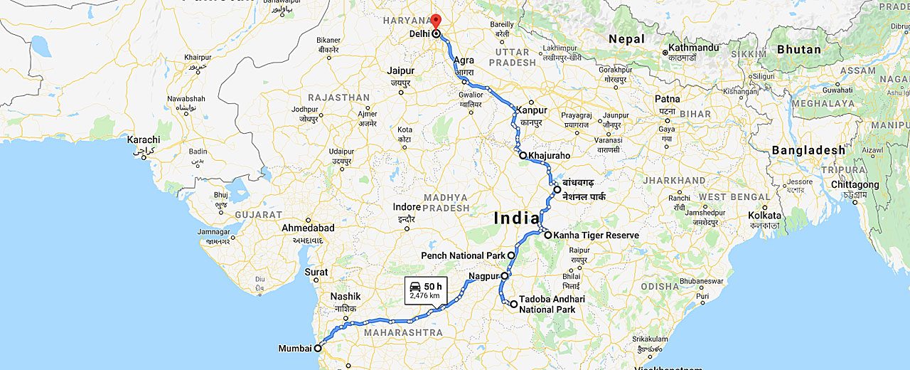 Tigers-Of_India-Tour-Map